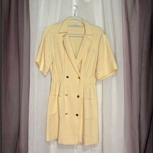 Sandro Double-Breasted Short Sleeve Blazer Dress